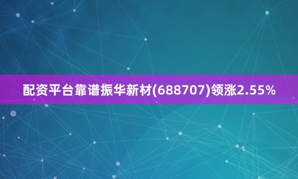 配资平台靠谱振华新材(688707)领涨2.55%